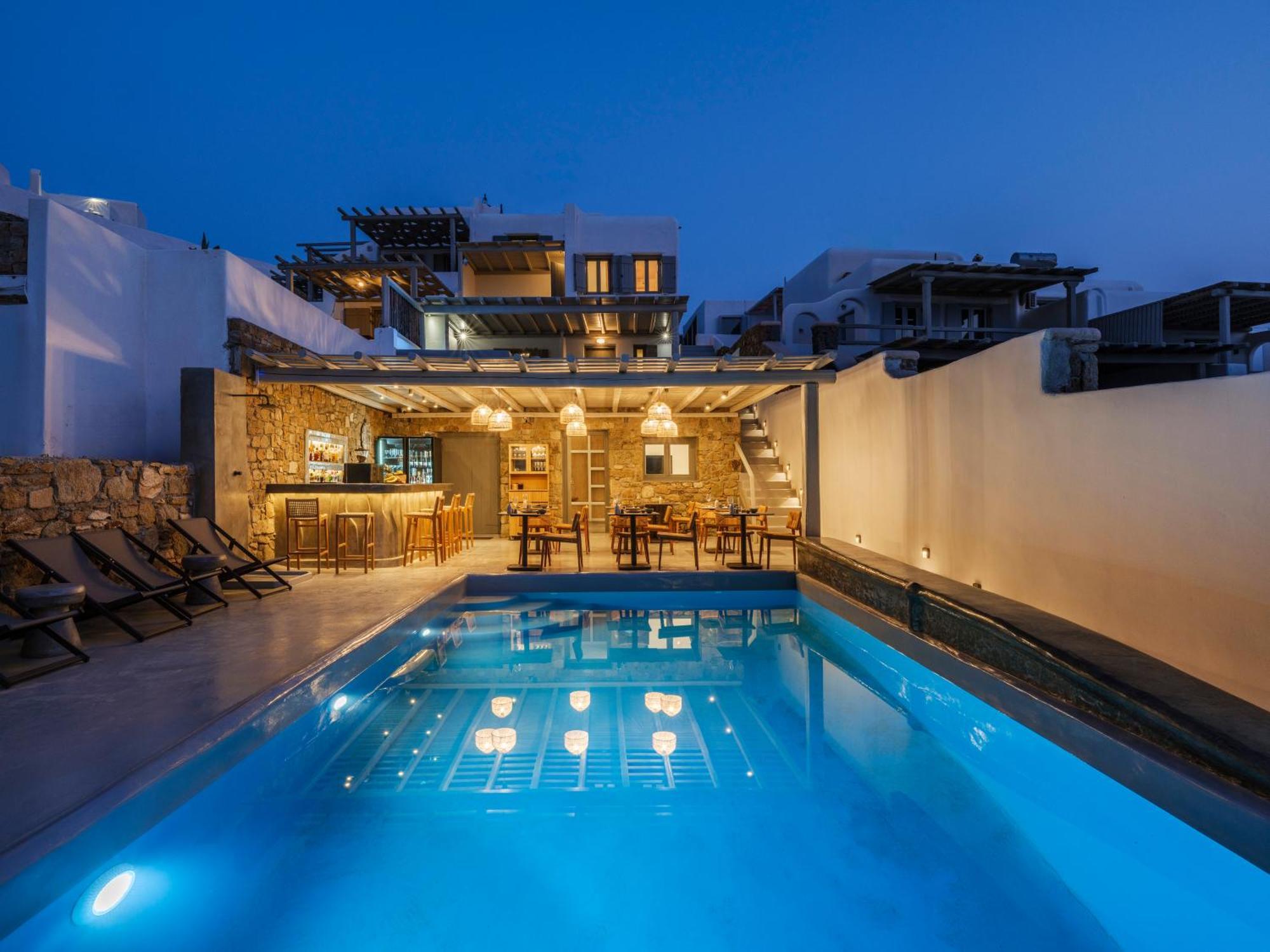 Mykonos Residence Villas & Suites Merchia Beach Eksteriør billede